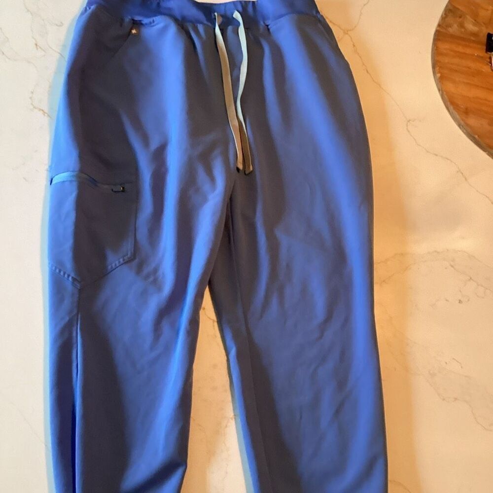 Figs Technical Collection Women’s Zamora Jogger Scrub Pants Sz LP Blue